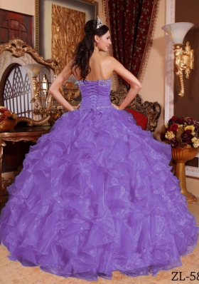 Puffy Sweetheart 2014 Spring Beading Quinceanera Dresses with Ruffles