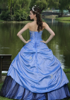 Romantic Light Blue 2014 Quinceanera Gowns with Custom Made