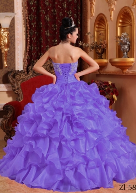 New Style Puffy Strapless Beading and Appliques Quinceanera Dresses for 2014