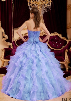 2014 Puffy Sweetheart Beading Quinceanera Dresses with Ruffles