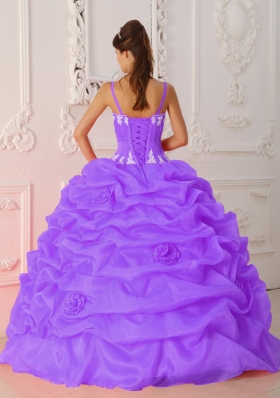 Brand New Puffy Straps Appliques Quinceanera Dresses for 2014