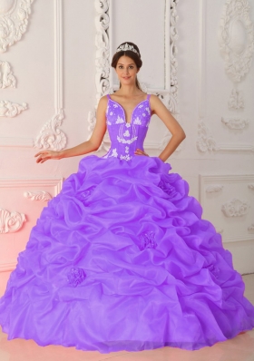 Brand New Puffy Straps Appliques Quinceanera Dresses for 2014