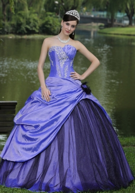 Custom Made Puffy Strapless 2014 Lavender Quinceanera Dresses