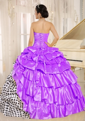 Popular Strapless 2014 Spring Quinceanera Dresses with Pick-ups