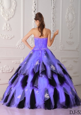 Pretty Princess Strapless Appliques Quinceanera Dresses for 2014