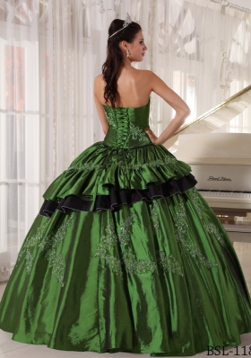 2014 Spring Ball Gown Strapless Quinceanera Dresses with Beading