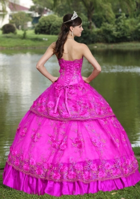 Strapless Embroidery Full Length Quinceanera Dress for 2014 Spring