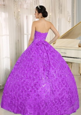 Sweetheart Ball Gown Full Length Quinceanera Dress with Lace All Over Skirt