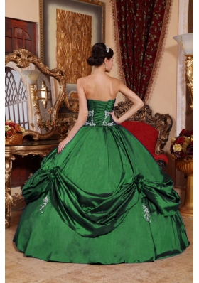 2014 Spring Puffy Sweetheart Appliques Quinceanera Dresses for Military Ball