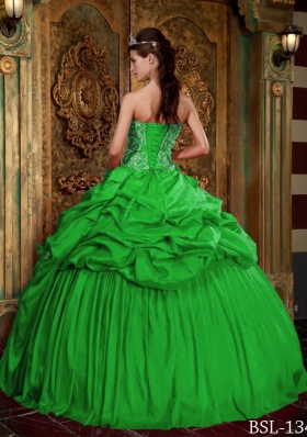 Beading and Appliques Sweetheart Puffy 2014 Quinceanera Dresses