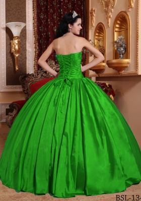 Discount Puffy Ball Gown Strapless Appliques Quinceanera Dresses with Beading