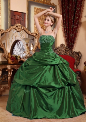 Strapless Beading and Appliques Quinceanera Dresses for Military Ball