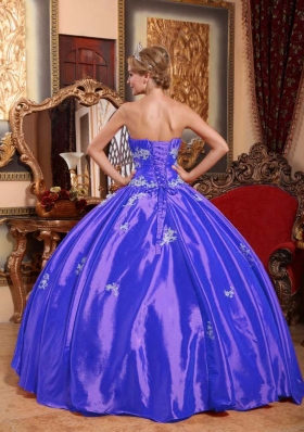 Ball Gown Strapless Appliques Dress For Quinceaneras for 2014