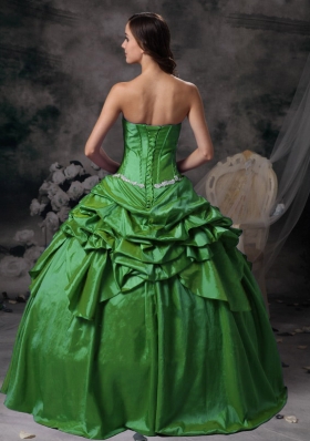 Beautiful Ball Gown Strapless Quinceanera Dresses with Taffeta Appliques