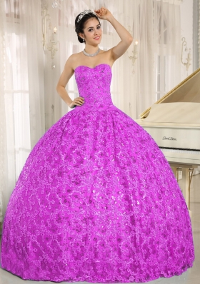 Luxurious Sweetheart Lace Full Length Quinceanera Dress for 2014 Spring
