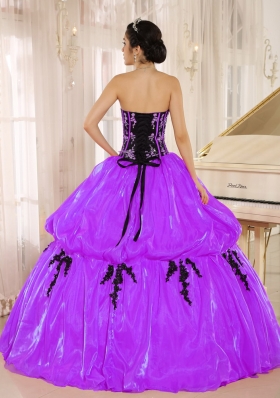 New Arrival Strapless Embroidery Decorate Dress For Quinceanera