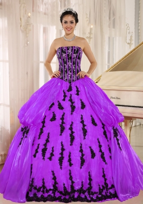 New Arrival Strapless Embroidery Decorate Dress For Quinceanera