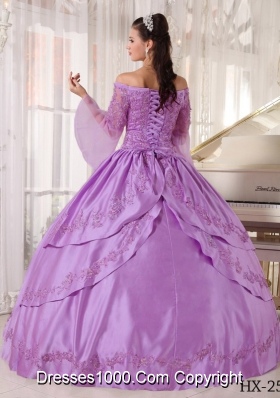 Ball Gown Off The Shoulder Appliques Dresses For a Quinceanera