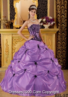 Ball Gown Strapless Embroidery Pick-ups Quinceanera Gowns Dresses