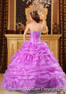 Ball Gown Sweetheart Appliques Dresses For a Quince with Pick-ups