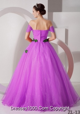 Modest Princess Off The Shoulder Appliques Quinceanera Gowns