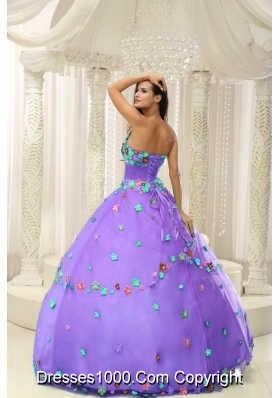 2014 Brand New Appliques Decorate Bodice Strapless Quninceaera Gown