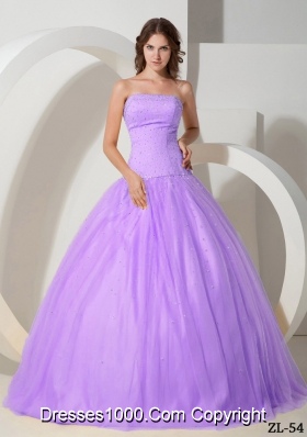 Ball Gown Strapless Beading Quinceanera Dresses Gowns