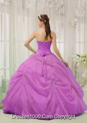 Ball Gown Sweetheart Appliques Dresses For a Quince with Appliques