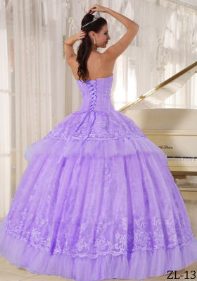 Beautiful Ball Gown Sweetheart Appliques Sweet Sixteen Dresses