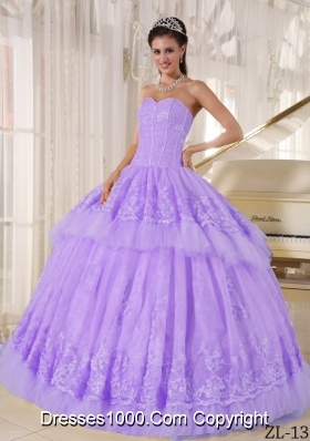 Beautiful Ball Gown Sweetheart Appliques Sweet Sixteen Dresses