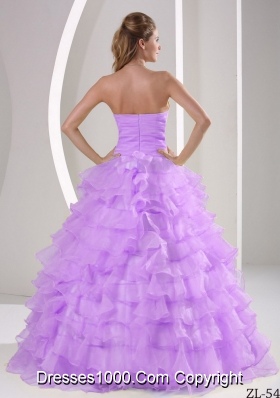 Ruffles Sweetheart Ruffles and Ruching Quinceaners Gowns