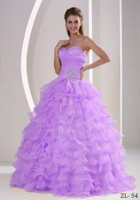 Ruffles Sweetheart Ruffles and Ruching Quinceaners Gowns