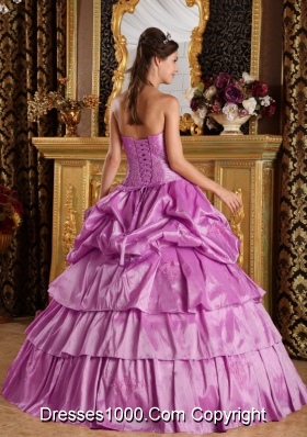 Strapless Beading Quinceneara Dresses with Pick-ups and Appliques