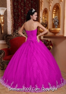 Strapless Special Fabric Quinceanera Gown with Lace Appliques