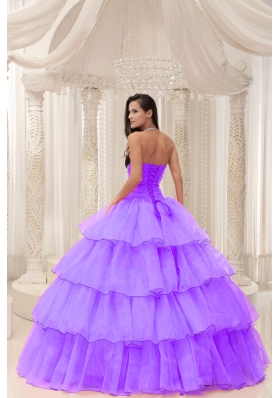 Sweetheart Beading and Layers Quinceanera Dress for 2014 Party