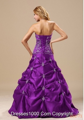 A-line Quinceanera Dresses with Embroidery Decorate Bodice Pick-ups