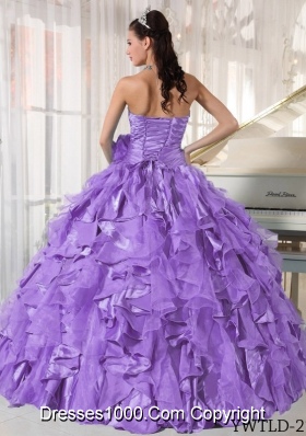 Ball Gown Sweetheart Beading and Ruffles Dresses For Quinceaneras