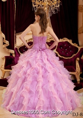 Ball Gown Sweetheart Beading Sweet Sixteen Quinceanera Dresses with Ruffles