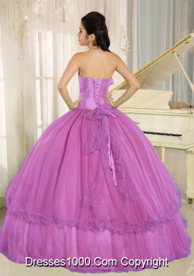 Beading and Bowknot Sweetheart Quinceanera Dress for Custom Made