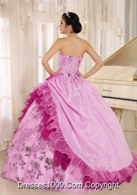 Discount 2014 Quinceanera Gowns with Applqiues and Hand Made Flowers