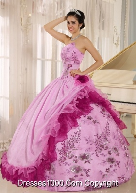 Discount 2014 Quinceanera Gowns with Applqiues and Hand Made Flowers