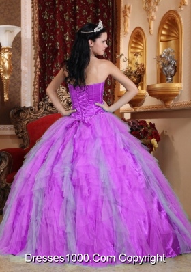 Sweetheart Beading Dresses For a Quinceanera with Ruffles and Ruching