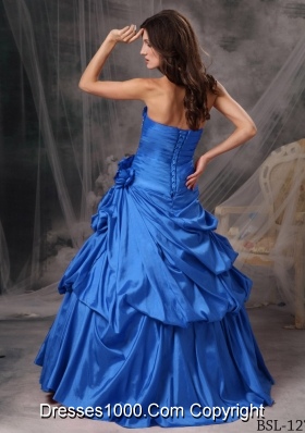 2014 Popular Princess Strapless Beading Quinceanera Dress with Pick-ups