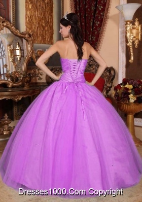 Ball Gown Sweetheart Lilac Quinceneara Dresses with Beading