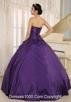 Purple Embroidery Quinceanera Dress With Beading In 2014