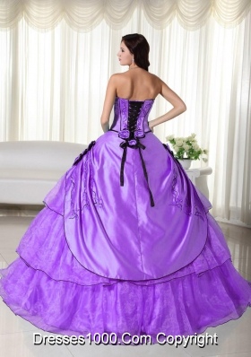 Strapless Organza Quinceanera Gown with Beading and Hand Made Flowres