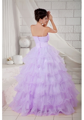 Sweetheart Organza Beading and Ruffled Layers Sweet Sixteen Dresses