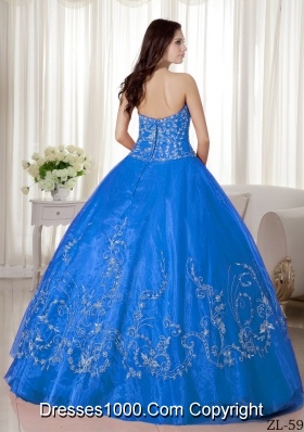 Elegant Ball Gown Sweetheart Beading and Embroidery For 2014 Quinceanera Dress