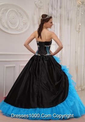 2014 Beautiful Puffy Sweetheart Appliques Quinceanera Dress with Hand Made Flowers