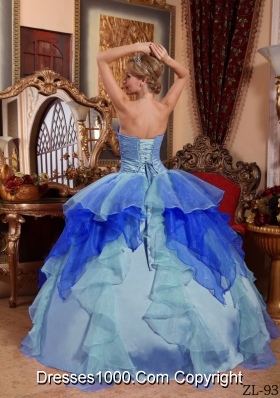 2014 Affordable Puffy Sweetheart Beading Quinceanera Dress with Appliques and Ruffles